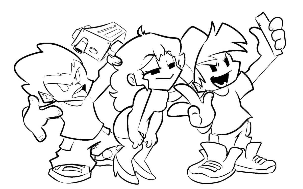Friday Night Funkin Coloring Pages