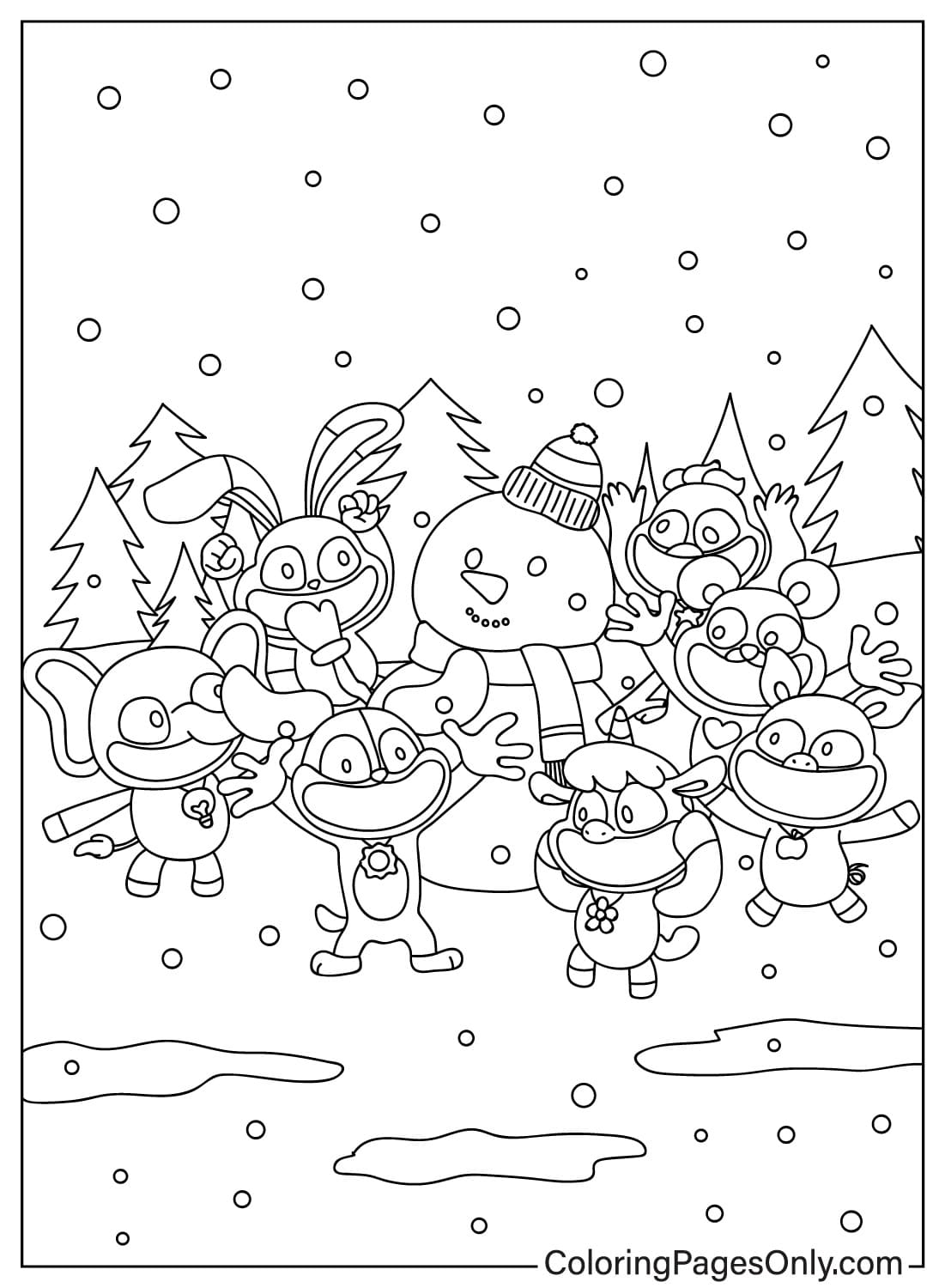 Frowning Critters Coloring Page Colorful Moments