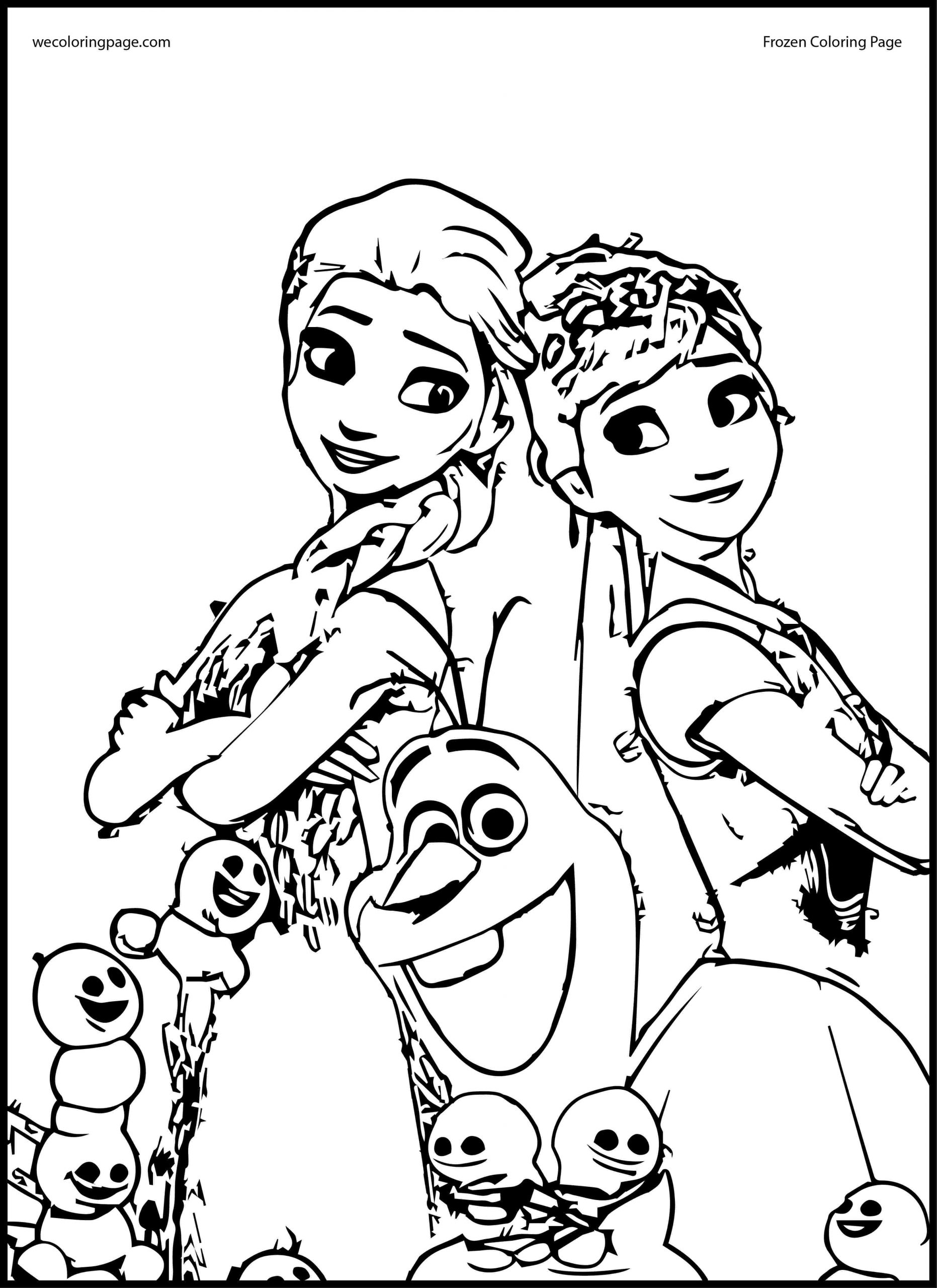 Frozen Elsa And Anna Coloring Pages