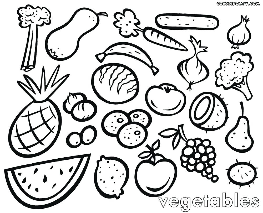Fruit And Veggie Coloring Pages At GetColorings Free Printable 
