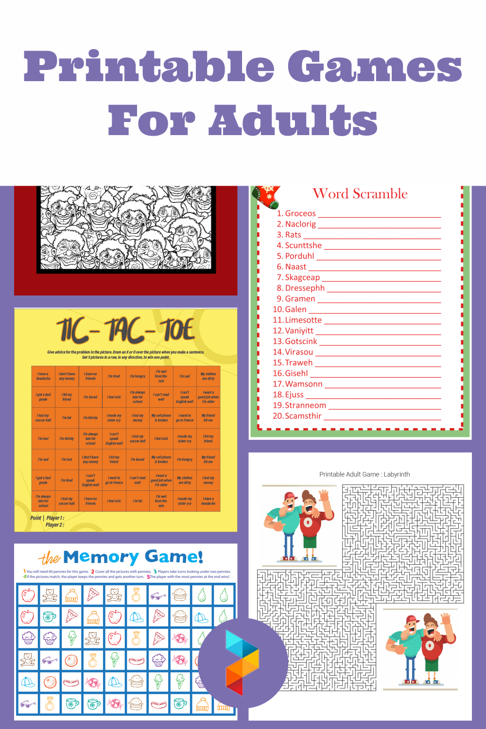 fun printable activities for adults