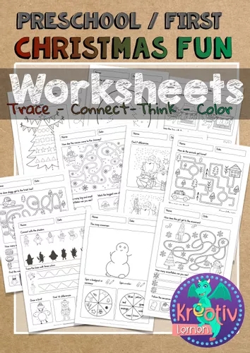 Fun Christmas Worksheets Pre K And 1st Grade Worksheets Library