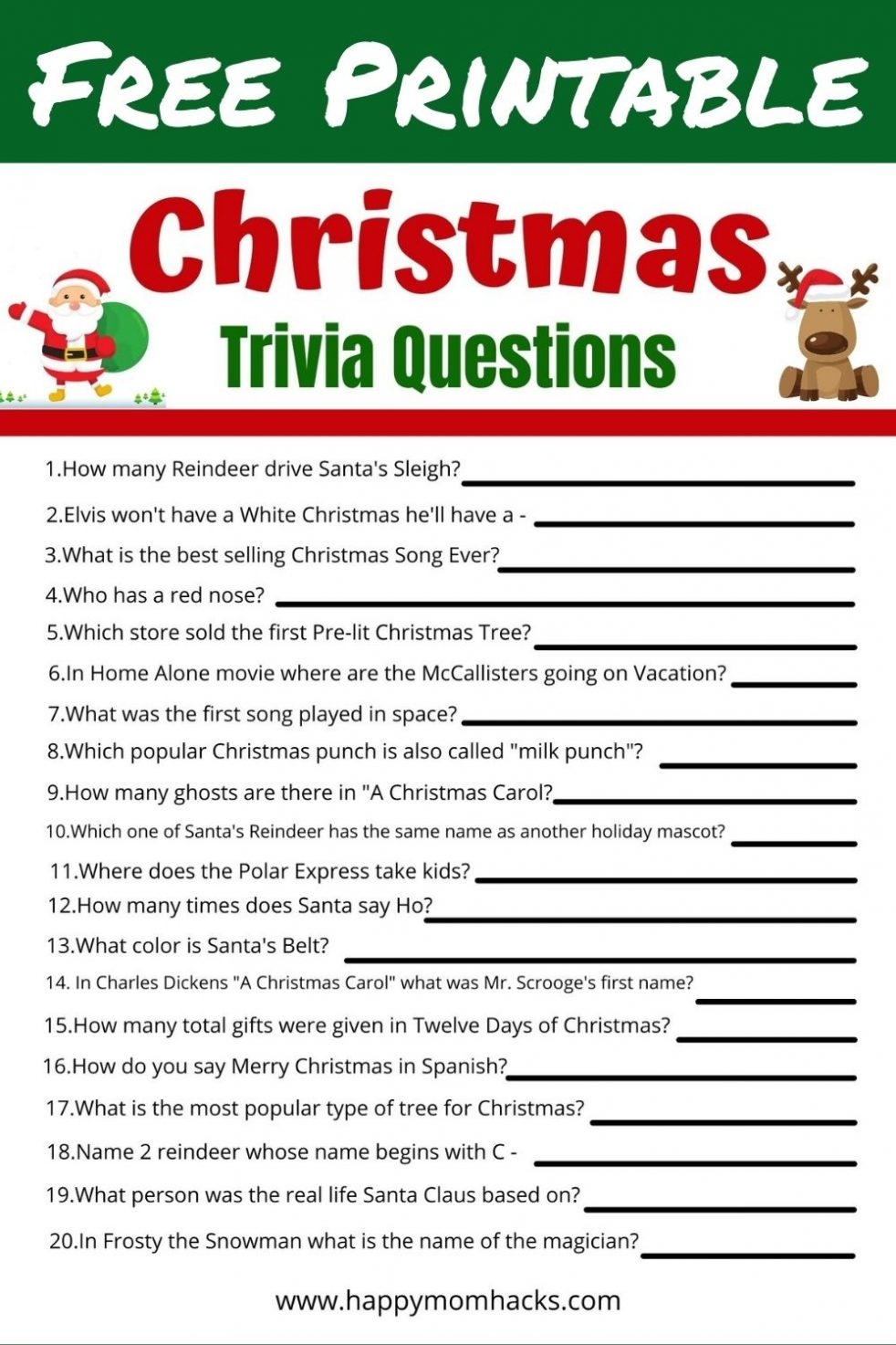 best free christmas picture quiz with answers printable