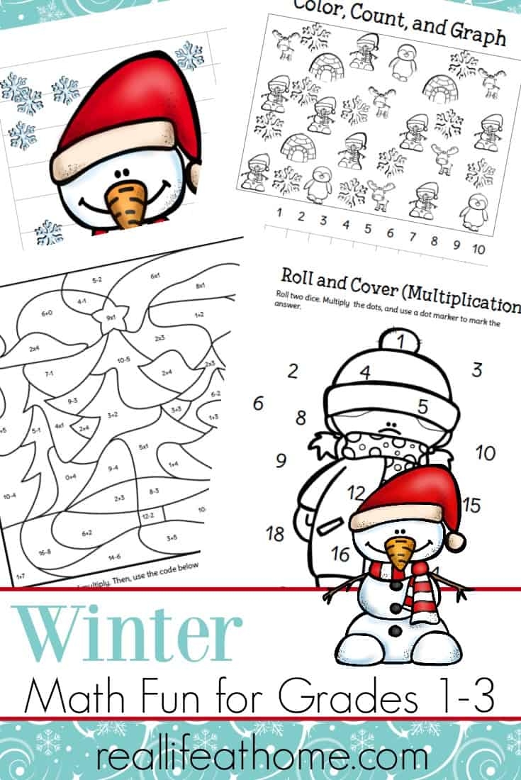 winter math worksheets