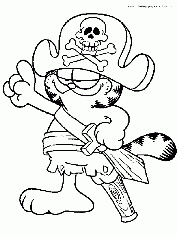 Garfield Color Page Cartoon Color Pages Printable Cartoon Coloring 