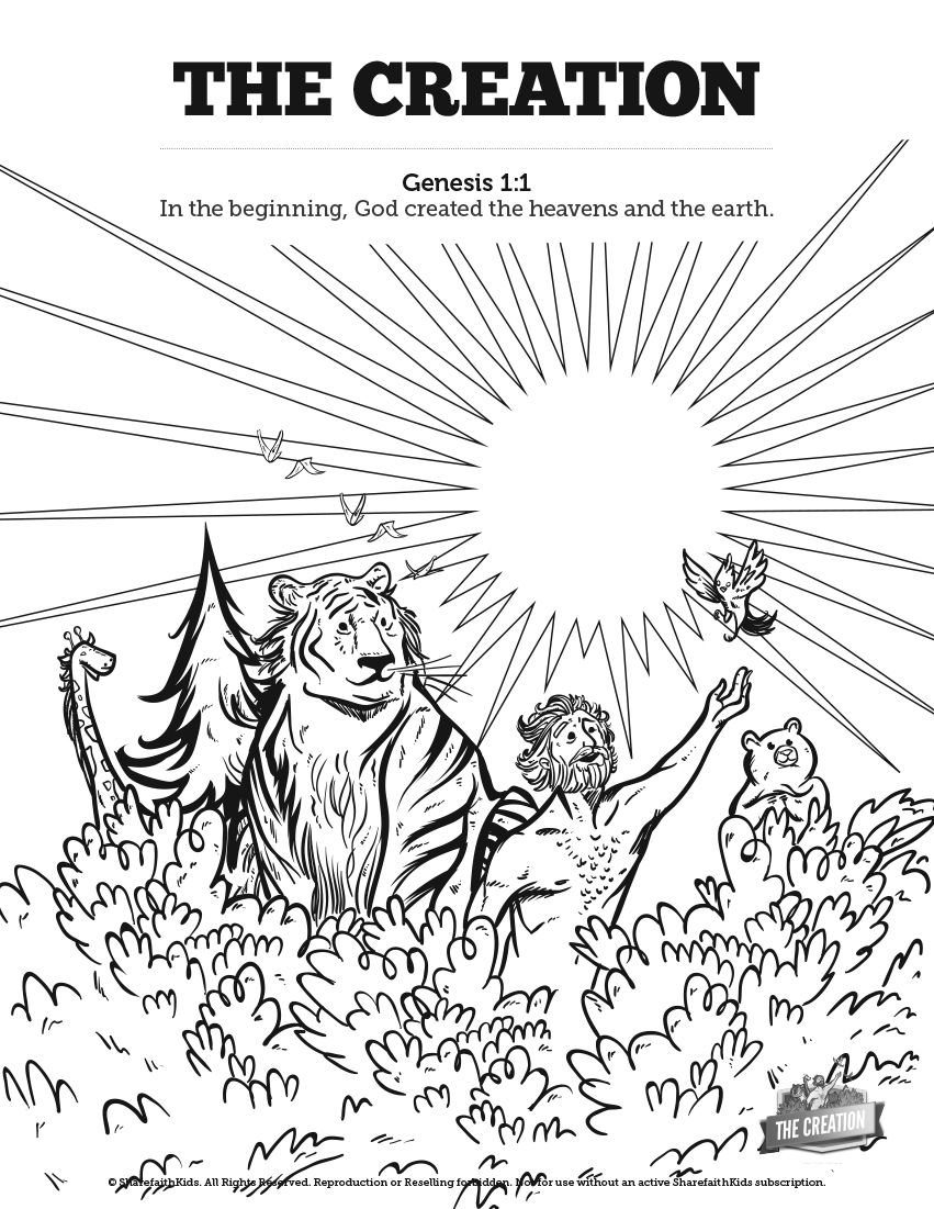 Genesis Creation Coloring Pages Coloring Pages