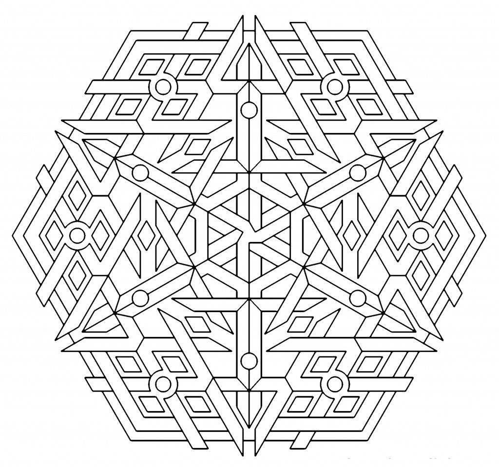 Geometric Mandala Coloring Pages Coloring Home