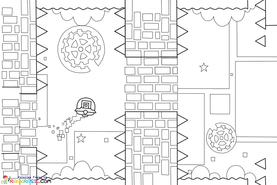 Geometry Dash Coloring Pages