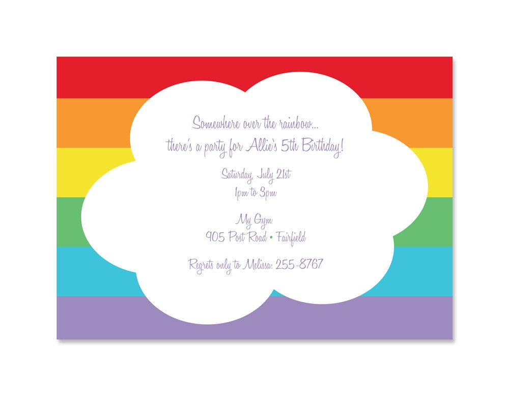 Get Rainbow Party Invitation Template Pics US Invitation Template