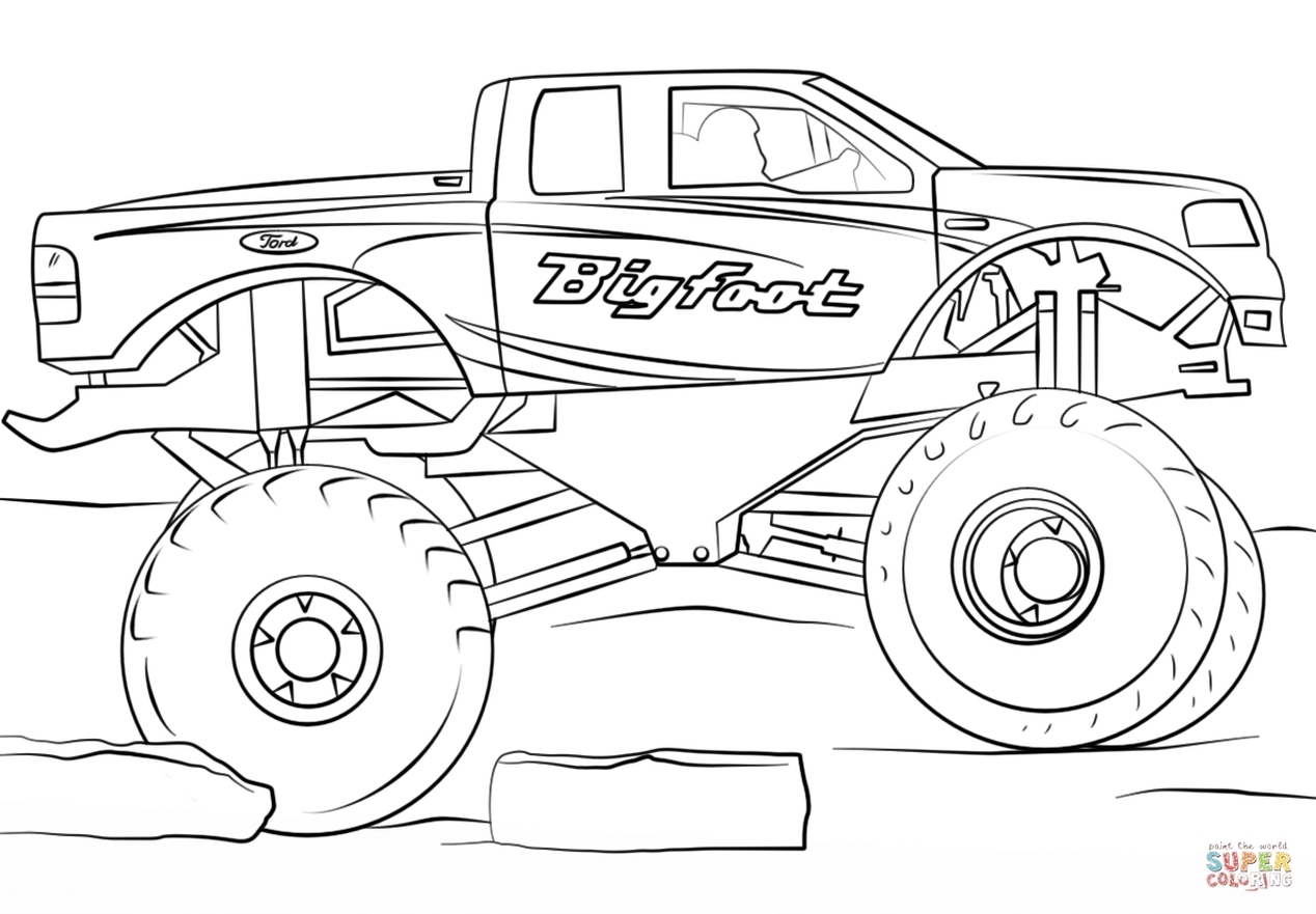 Get This Bigfoot Monster Truck Coloring Page 73610