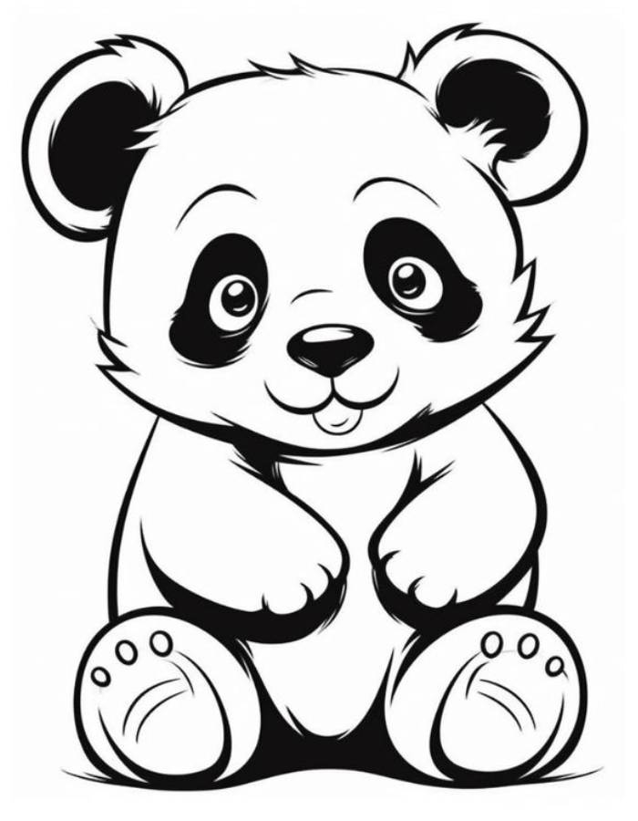 Giant Panda Coloring Pages Free Printable PDF Sheets