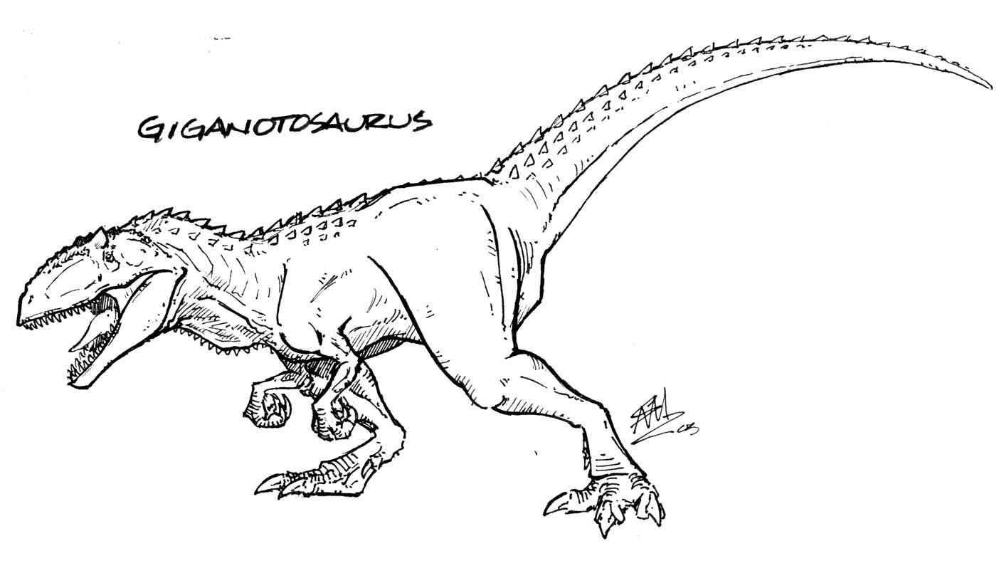 Giganotosaurus Coloring Pages Coloring Home