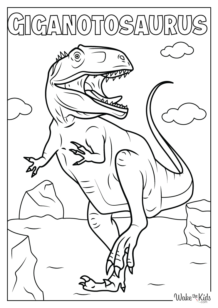 Giganotosaurus Coloring Pages Free Printable PDFs WakeTheKids