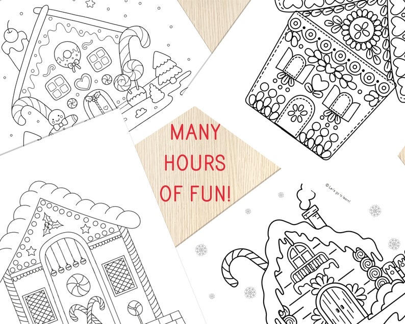 Gingerbread Houses Coloring Pages