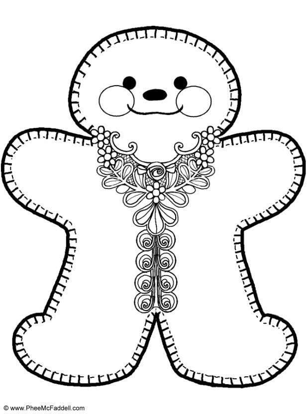 Gingerbread People Coloring Pages Coloring Home