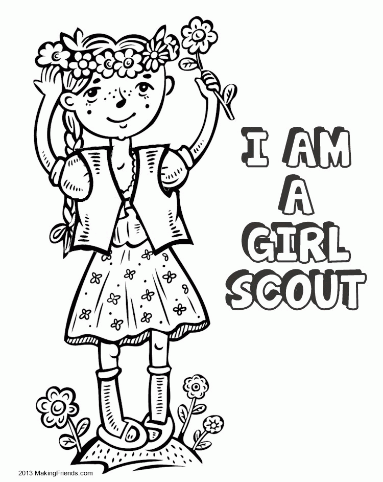 Girl Scouts Coloring Pages Coloring Home