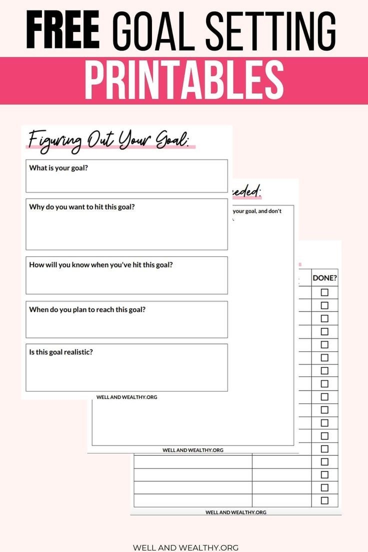 Goalsetting Worksheetprintables Setting Worksheet Goal Setting My XXX 