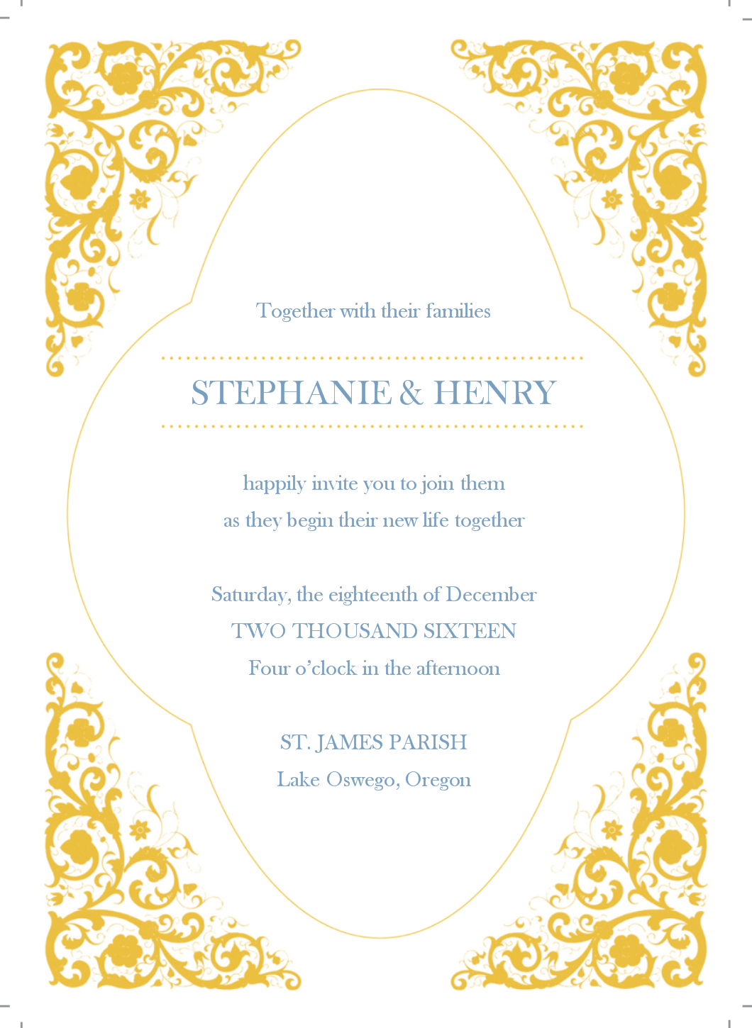 Gold Invitation Templates