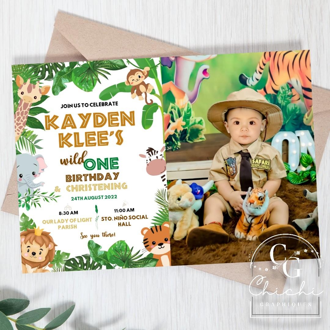 Gold Safari Editable Birthday Invitation Template Saf Vrogue co