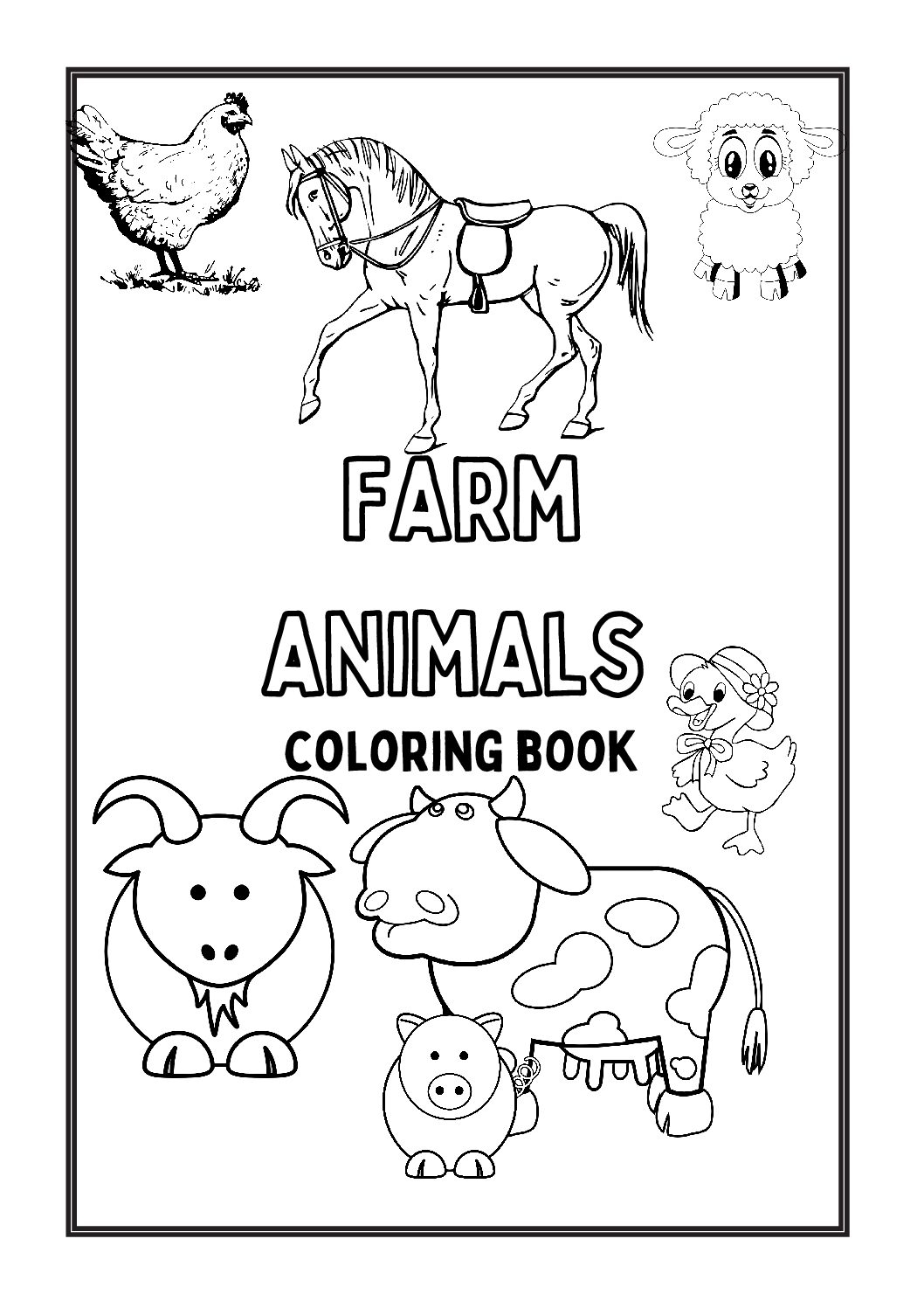 Grade R 3 Life Skills Farm Animals Colouring Pages Teacha 