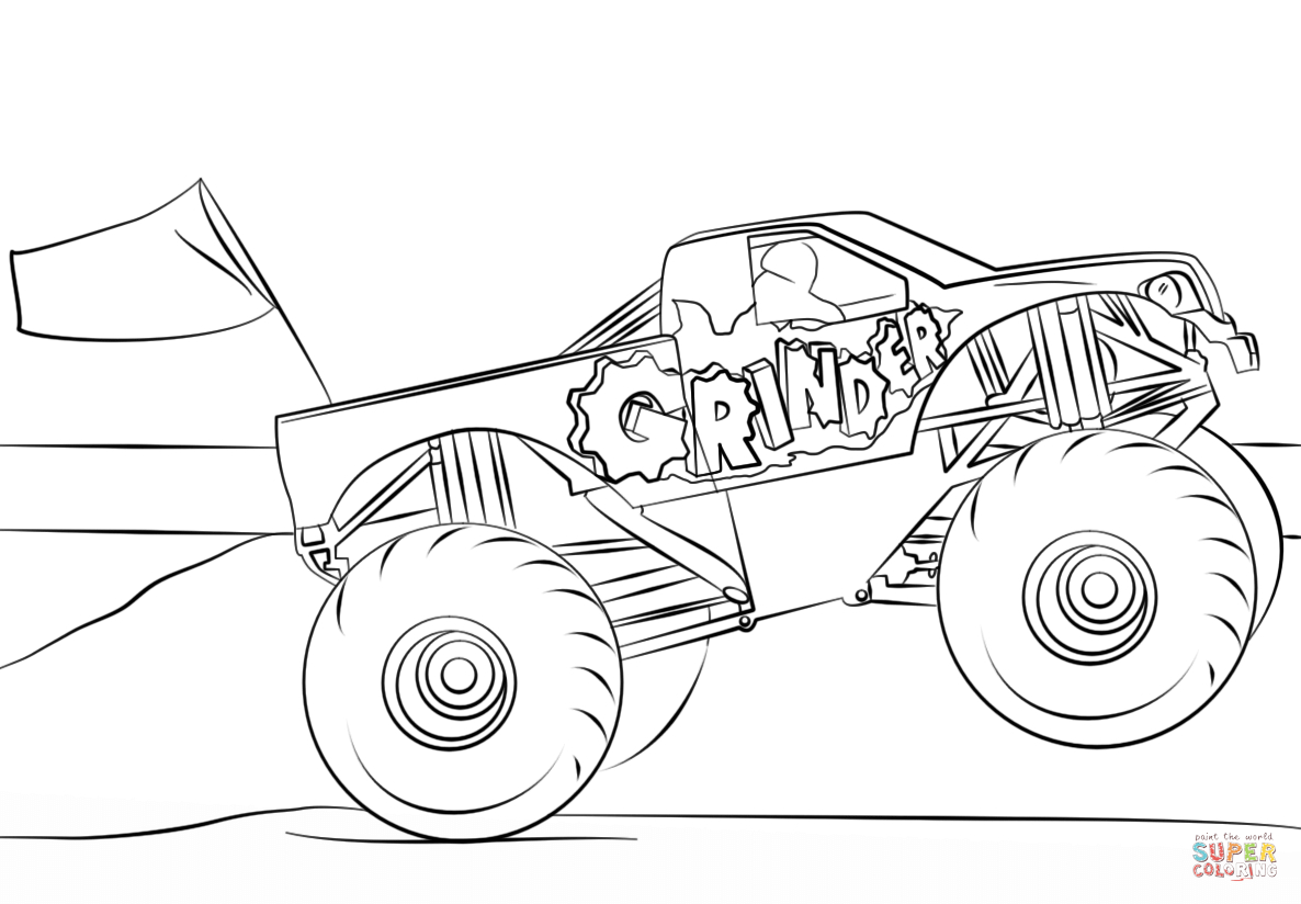 Grave Digger Coloring Pages Grave Digger Color Page Coloring Pages