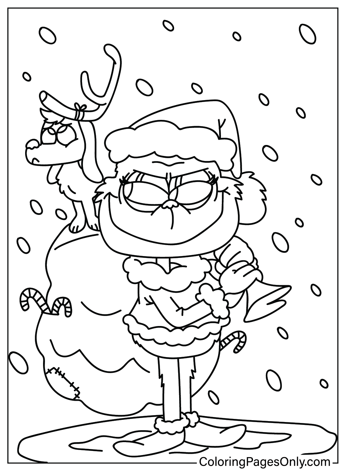 Grinch Color Page Free Printable Coloring Pages