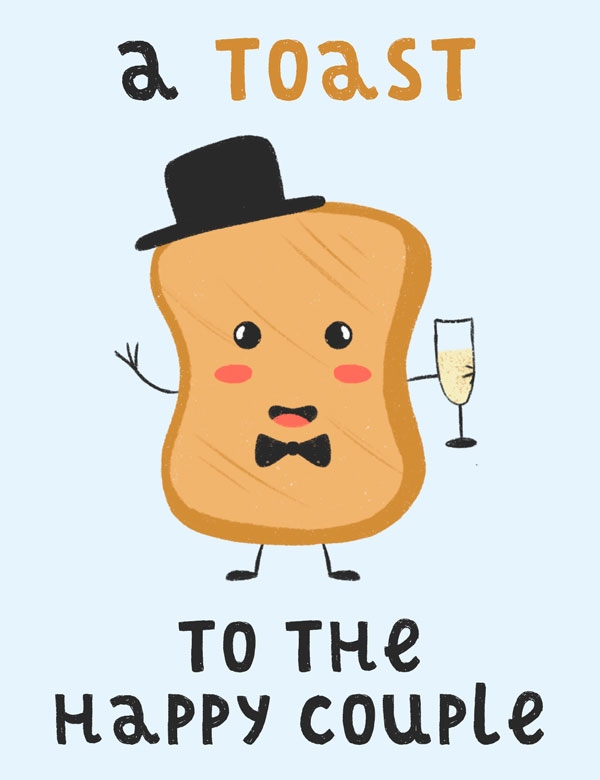 Group Ecard Toast Wedding Card