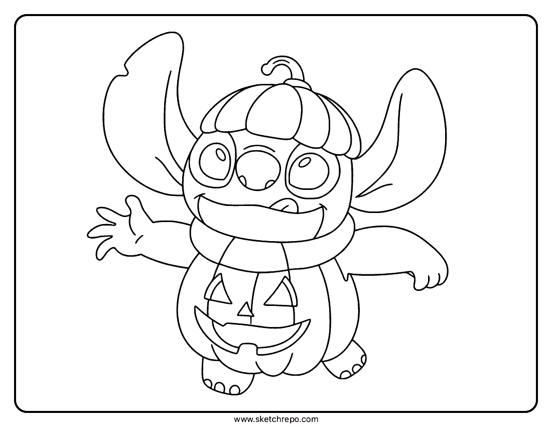Halloween Coloring Page Cat