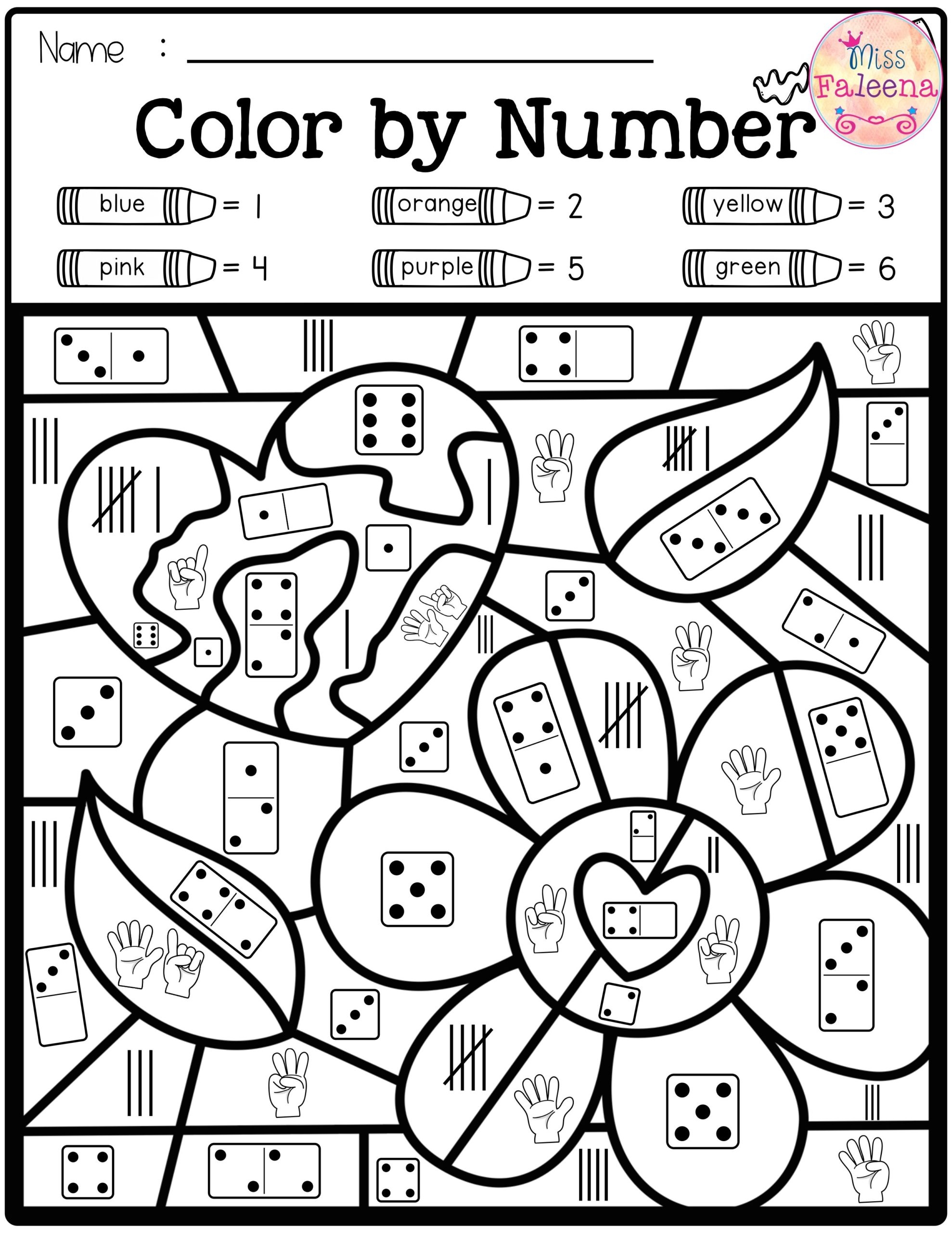adding and coloring worksheets