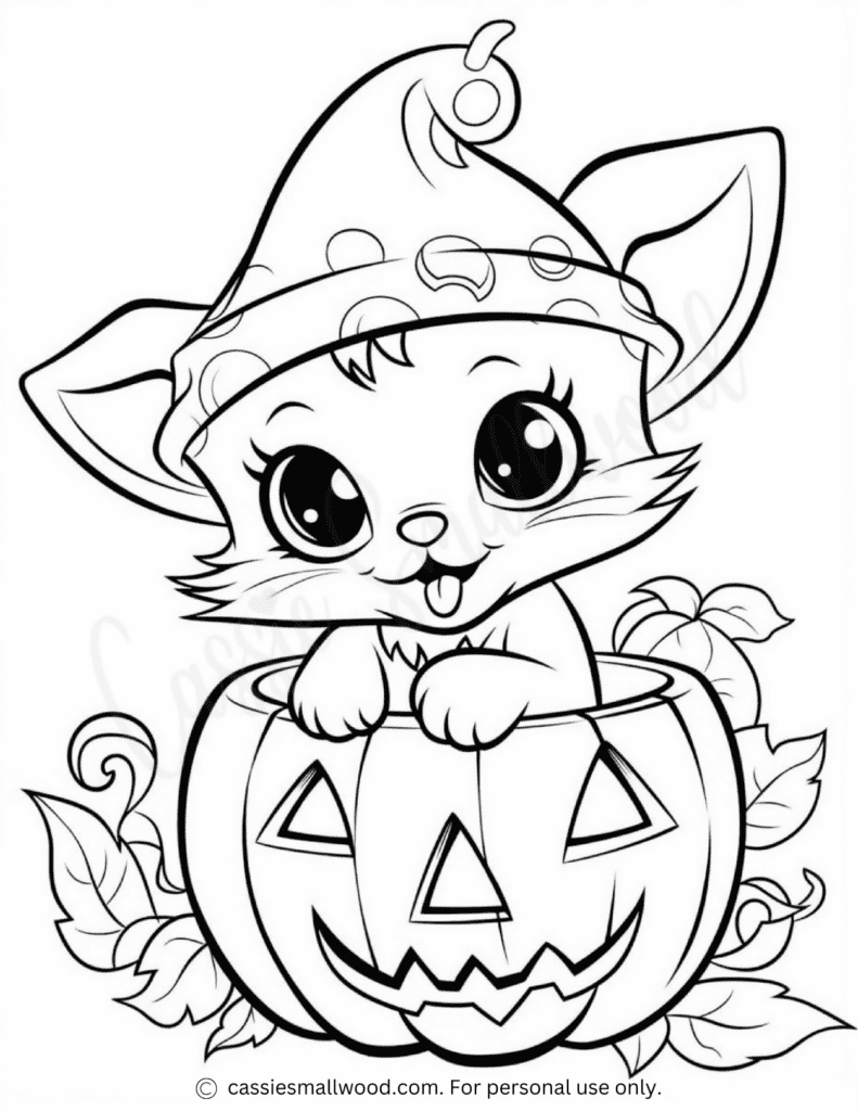Halloween Colouring Page Cassie Smallwood
