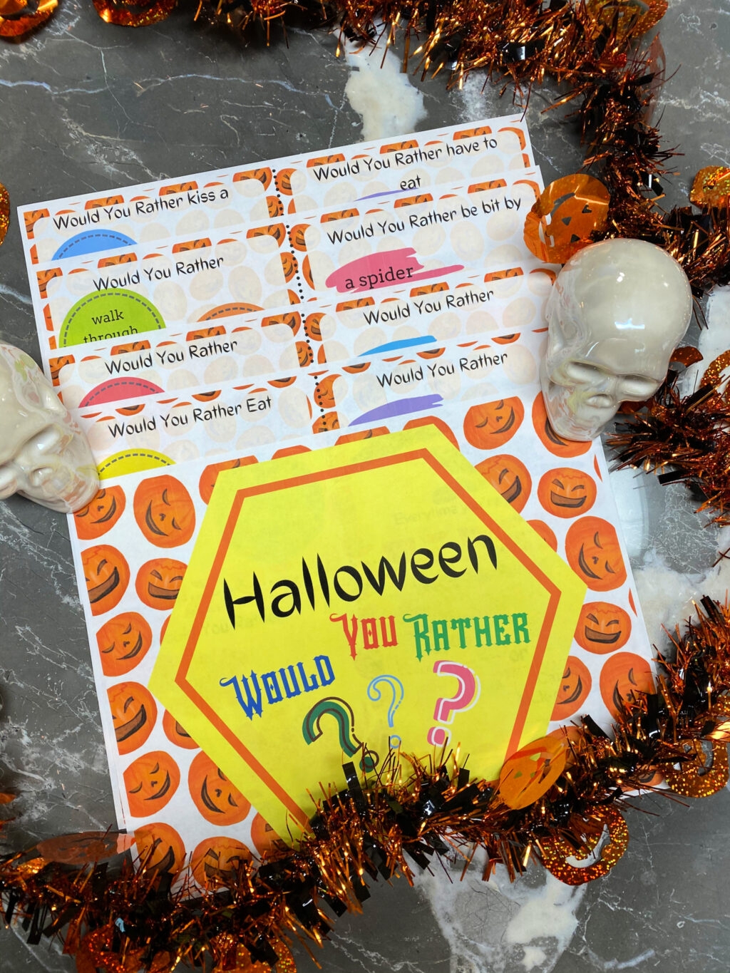 Halloween Printable Game Would You Rather