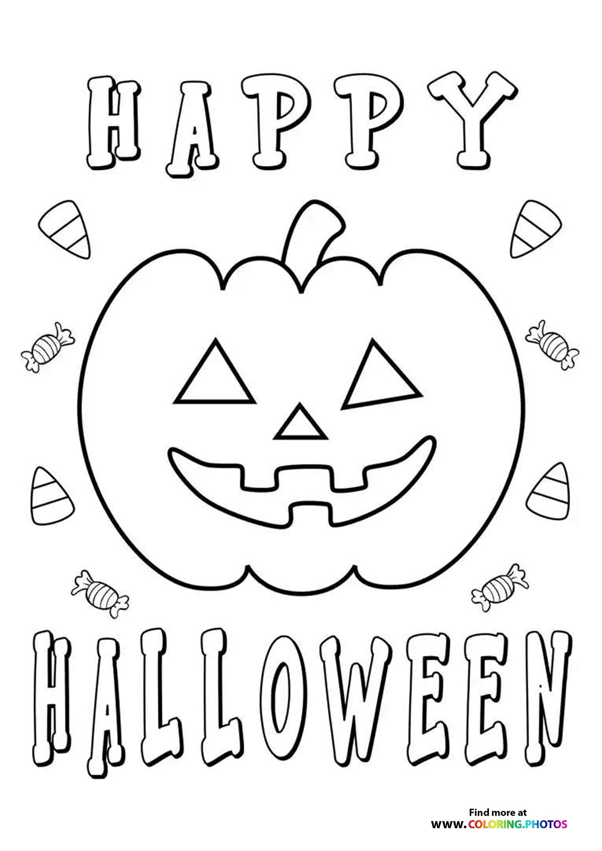 Halloween Pumpkin Coloring Page