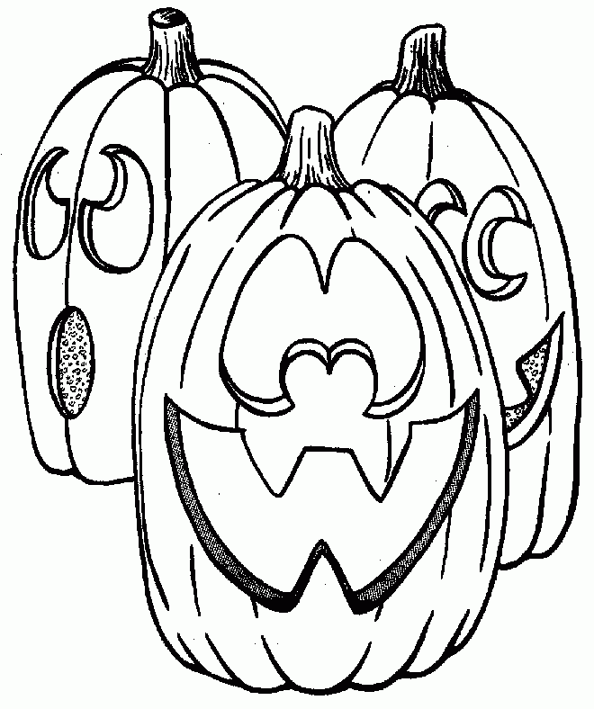 Halloween Pumpkins Coloring Page