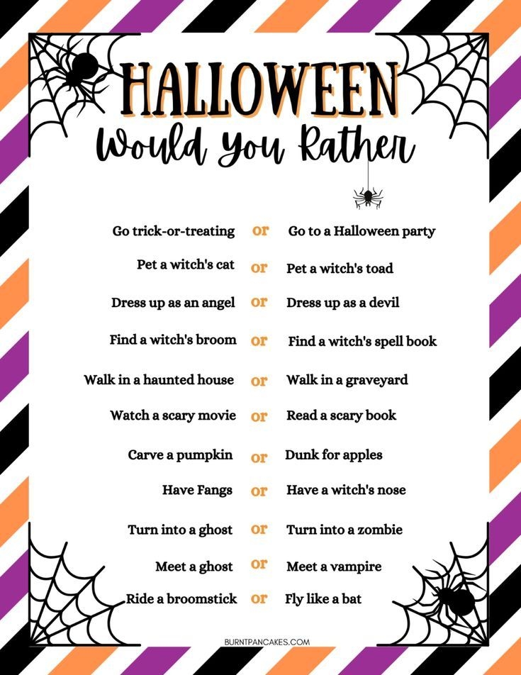 Halloween Would You Rather Game This Or That Halloween Activity Fun