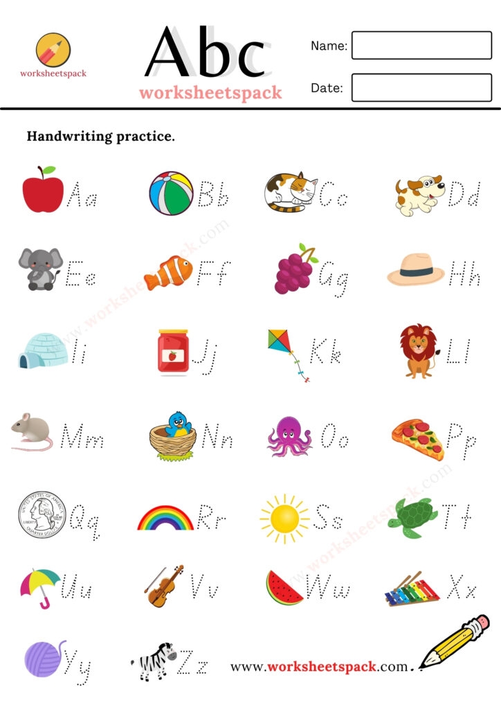 a to z cursive handwriting worksheets