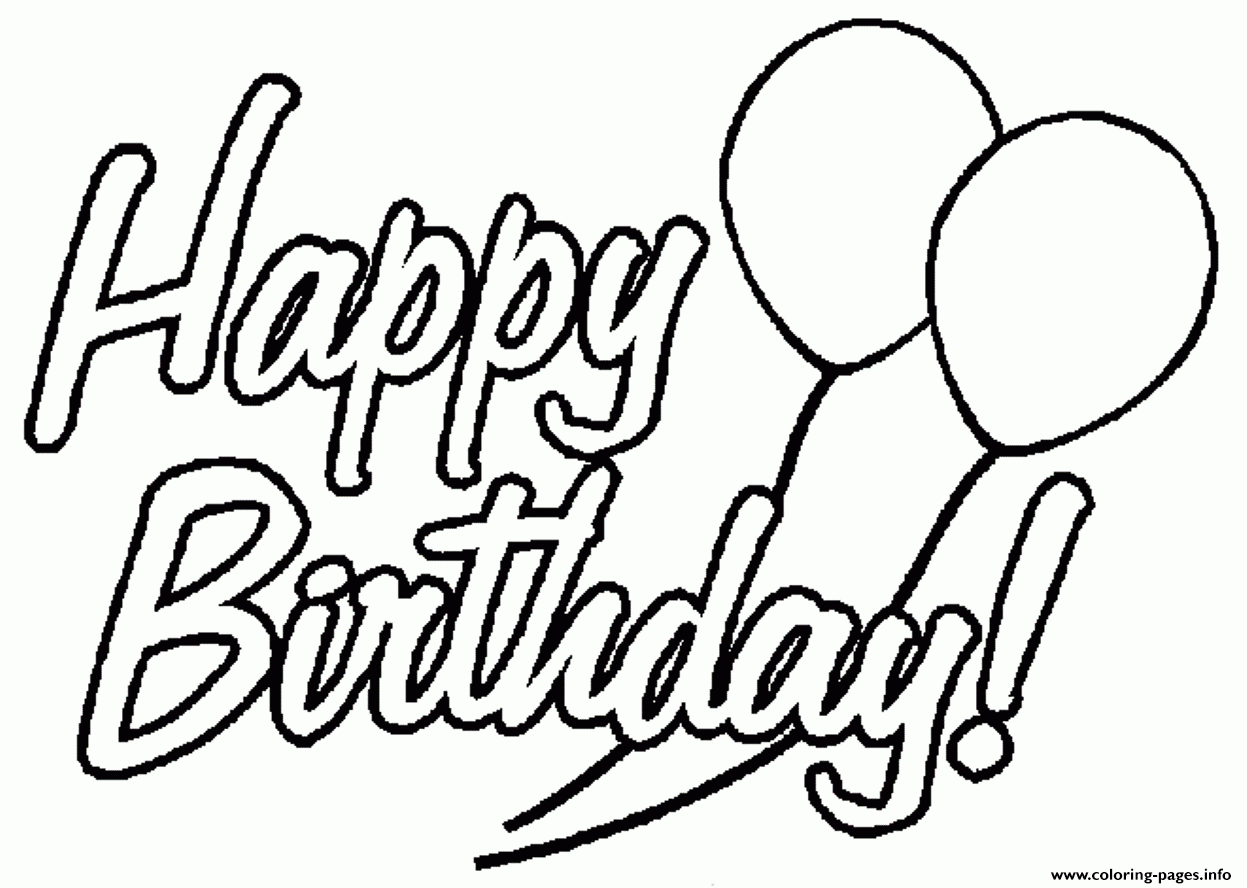 free coloring pages happy birthday