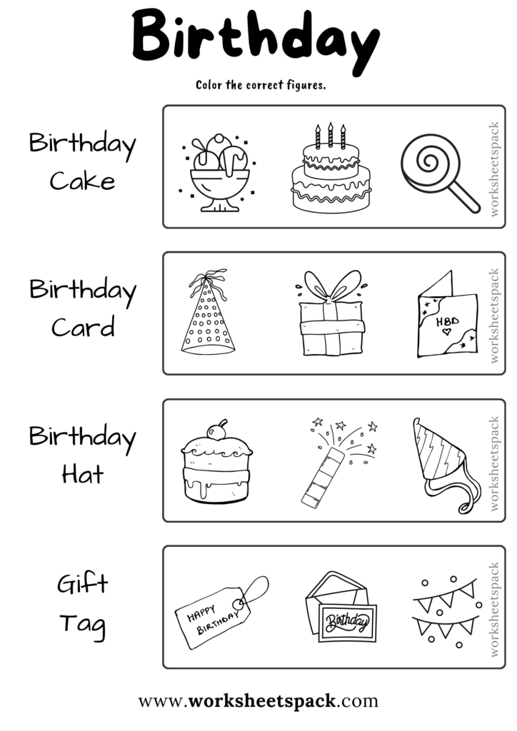 Happy Birthday 20 Best Birthday Coloring Pages Worksheetspack 