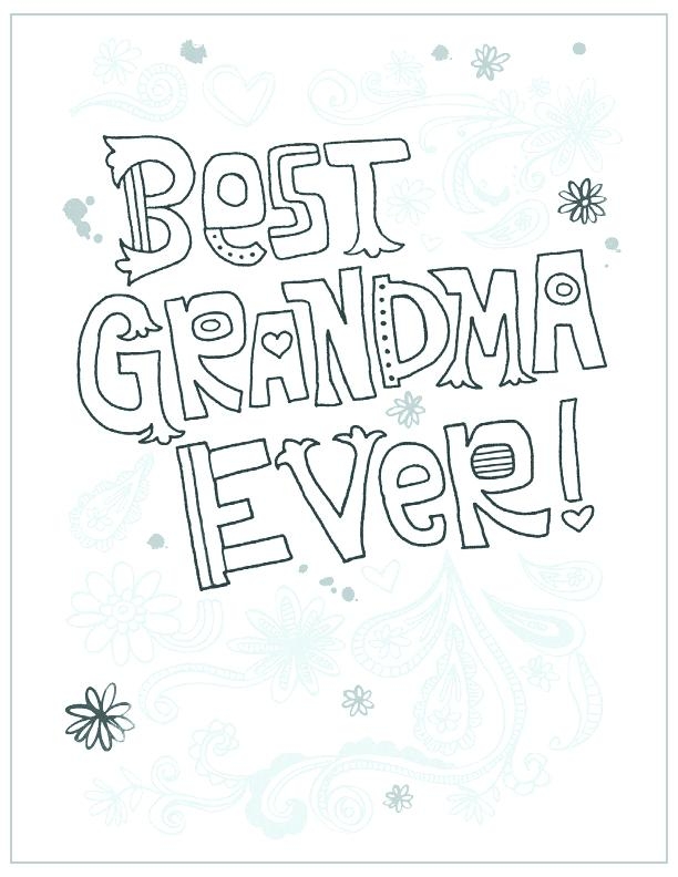 Happy Birthday Grandma Coloring Pages