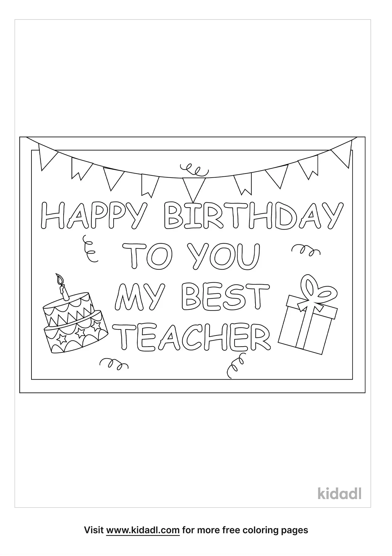 Happy Birthday Teacher Card Printable Prntbl concejomunicipaldechinu