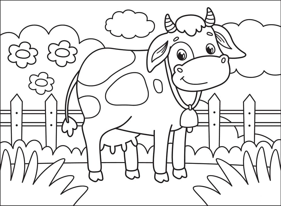 Happy Cow Coloring Page Free Printable Coloring Pages For Kids