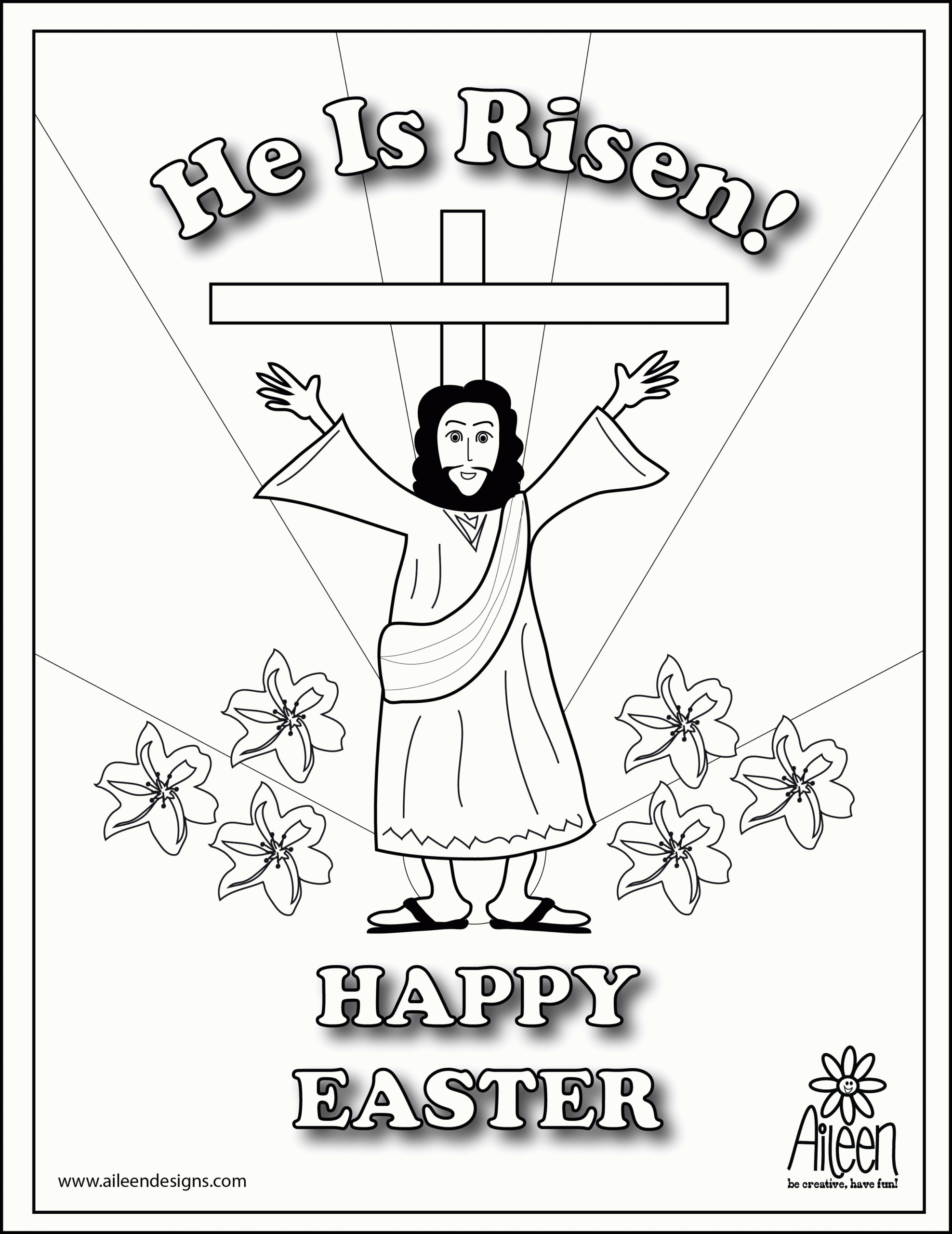 Happy Easter Jesus Coloring Page Coloring Pages