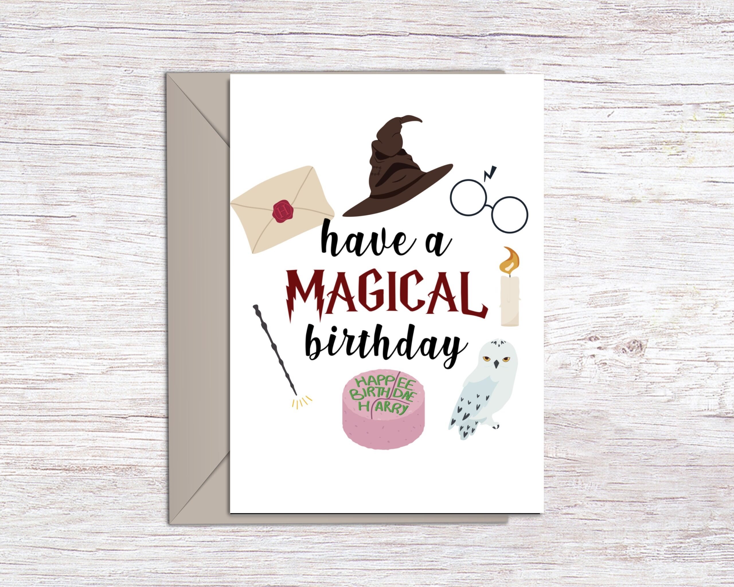 Harry Potter Birthday Card Printable Birthday Card Birthday Card For