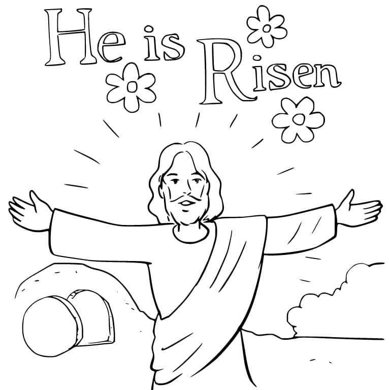 He Is Risen Coloring Page