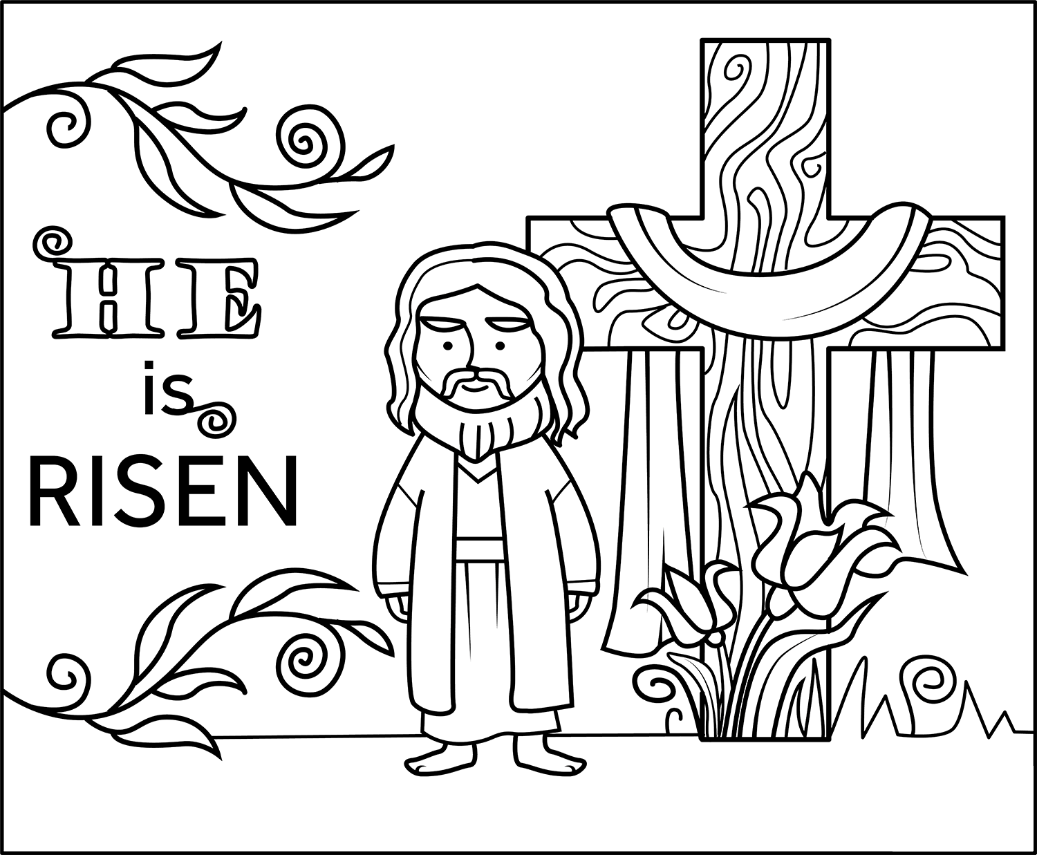 He Is Risen Coloring Page ColouringPages