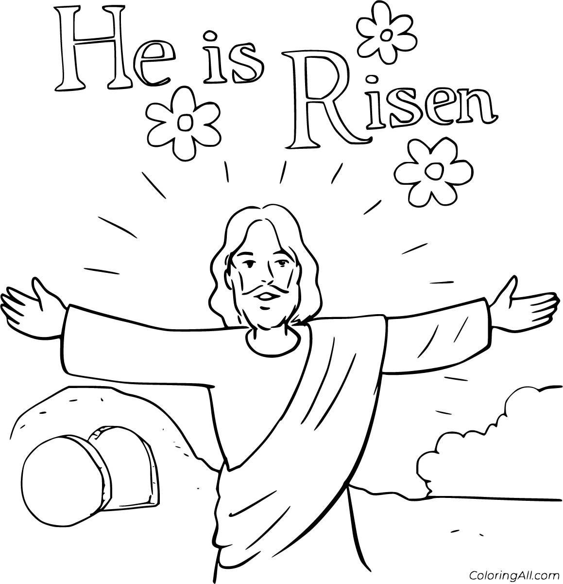 He Is Risen Coloring Pages 9 Free Printables ColoringAll