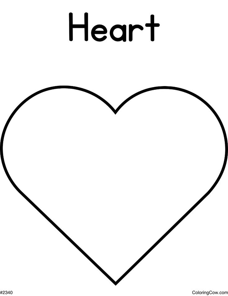 Heart Shape Coloring Page Shape Coloring Pages Shapes Preschool