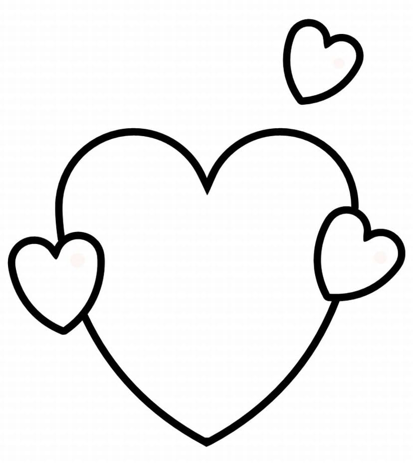 Hearts Coloring Pages Printable