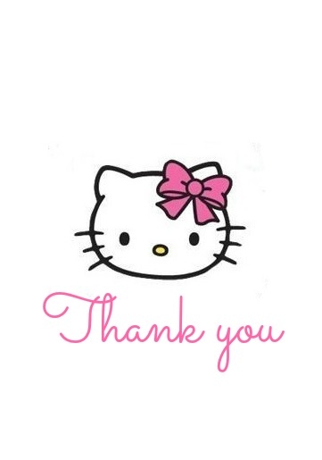Hello kitty thank you cards printable freeKitty Baby Love