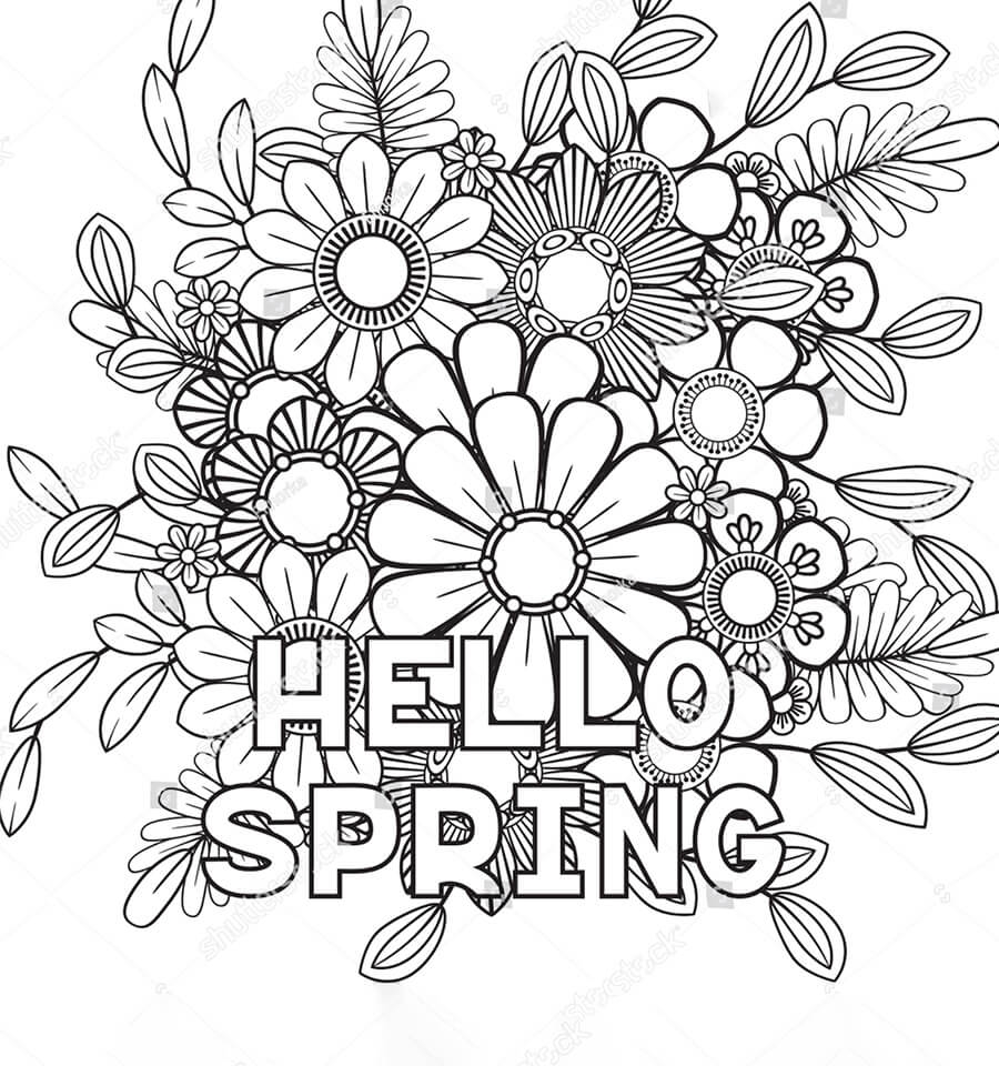 Free Color Pages Spring