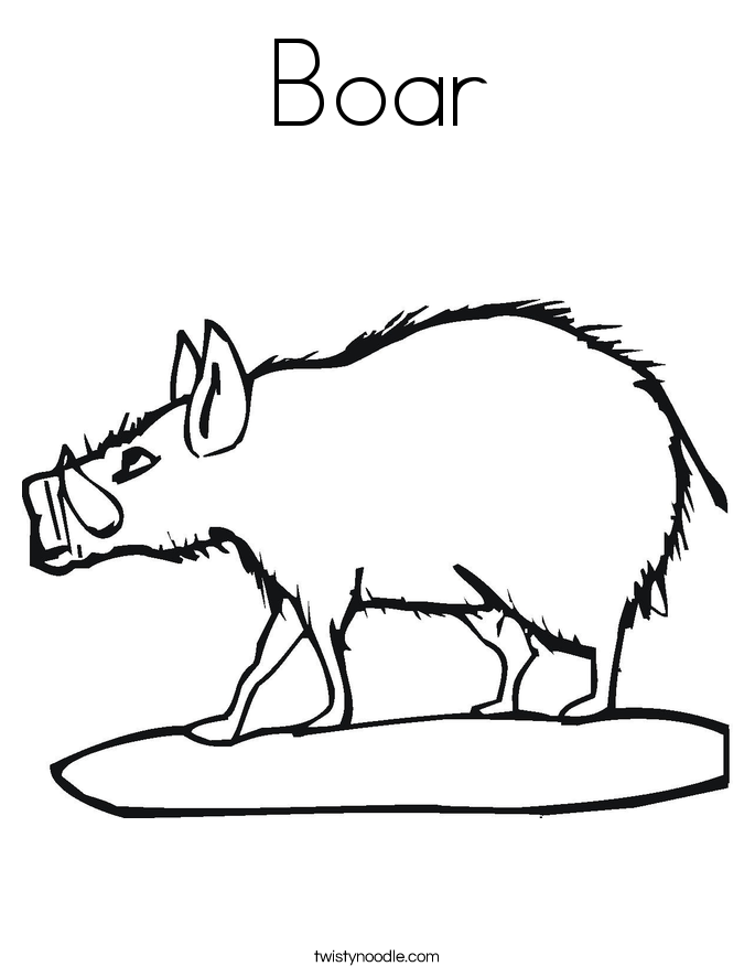 Hog Coloring Page